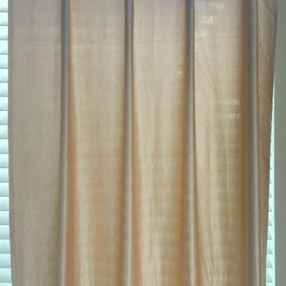 NEW GOLD PLEATED CURTAIN PANELS-LOT OF 2 PANELS